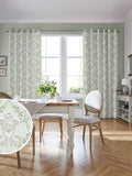 Laura Ashley sage green Parterre cotton fabric (British brand)