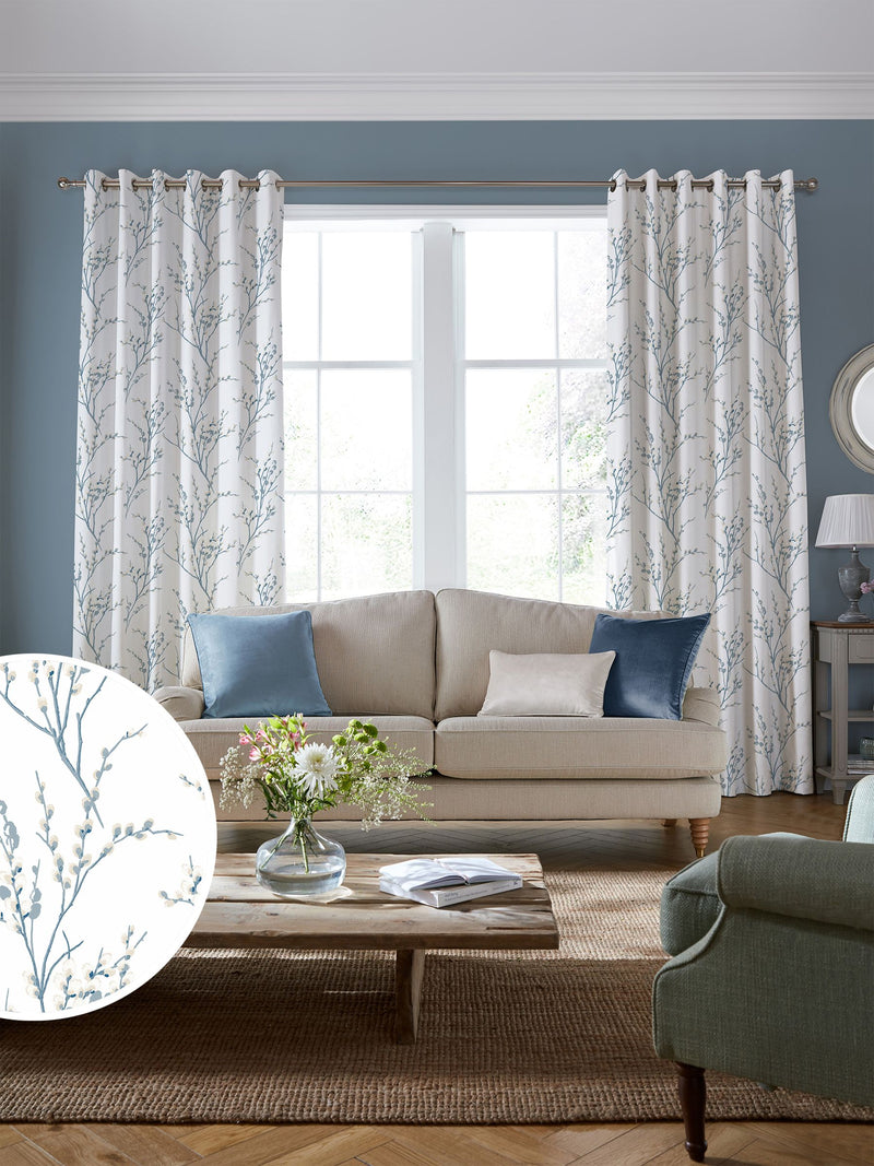 Laura Ashley Seaspray Blue Pussy Willow fabric - British product