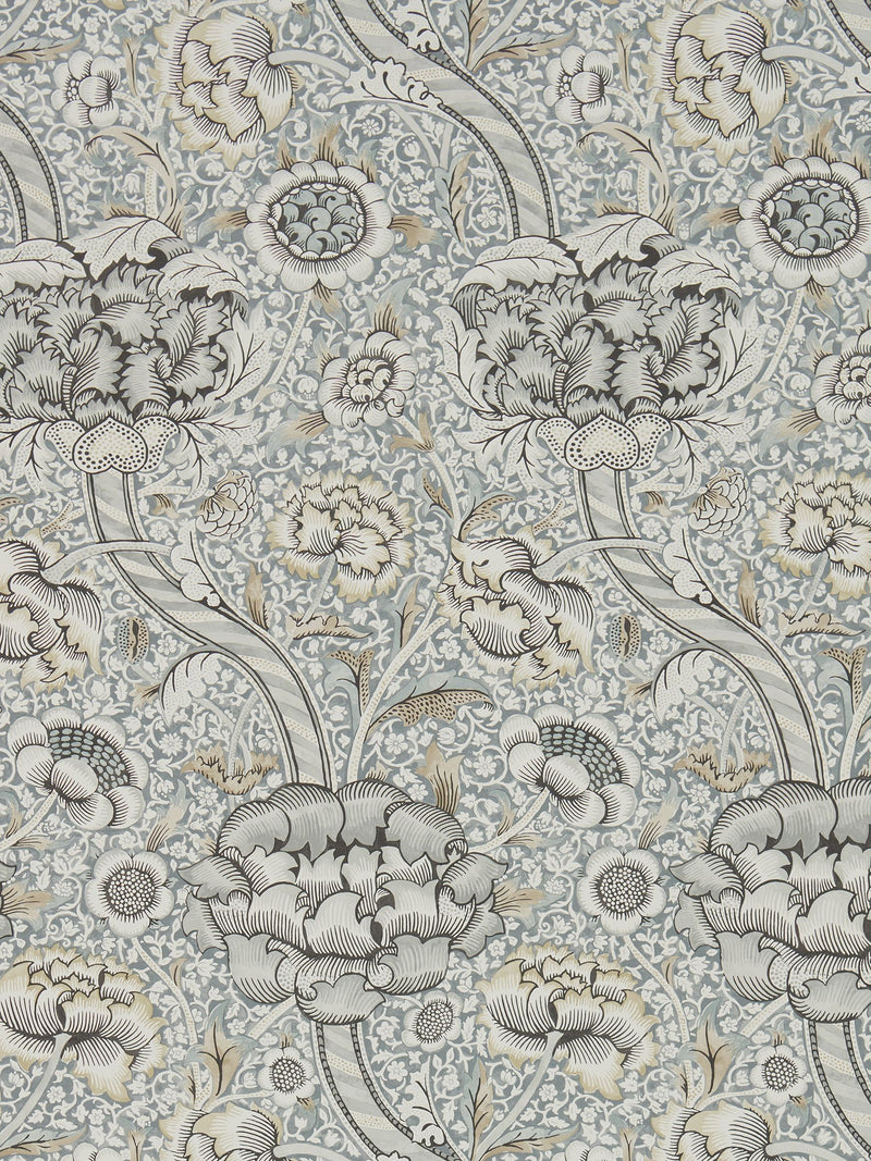Morris & Co grey Wandle wallpaper with floral pattern, UK version
