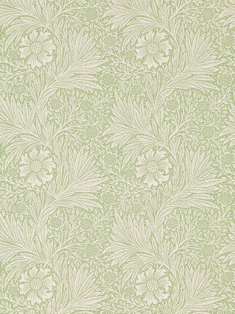 Morris & Co. Green Marigold wallpaper, imported from the UK