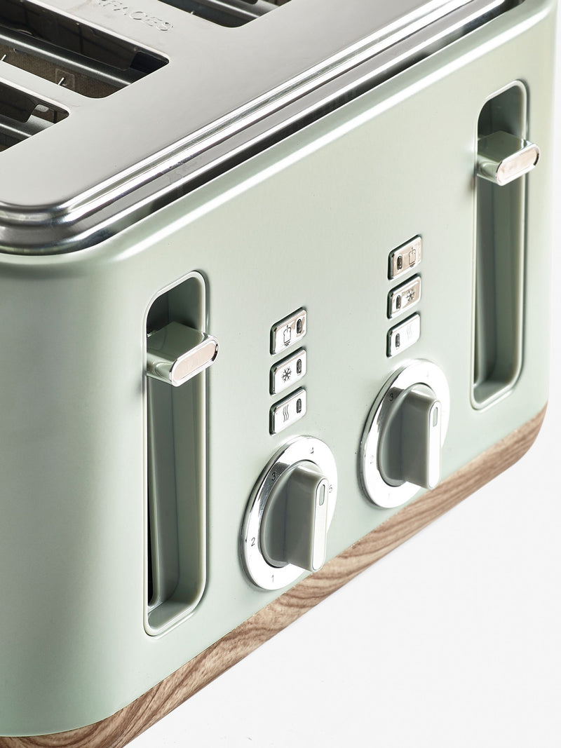 Sage Green Bronx 4 Slice Toaster