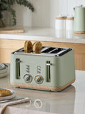 Sage Green Bronx 4 Slice Toaster