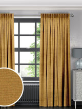 Next Harvi Saffron Yellow Made To Measure Curtains- Buy online at McGrocer