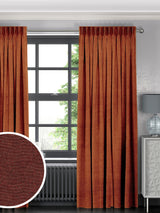 Next Harvi Rust Orange Made to Measure Curtains- Buy online at McGrocer