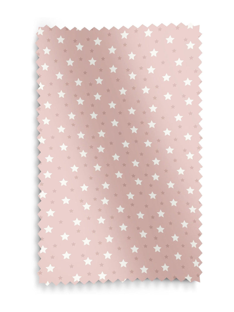 Blush pink ditsy stars roller blind, imported from the UK