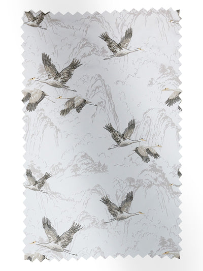 Next Laura Ashley Silver Grey Animalia Embroidered Fabric By The Metre- Buy online at McGrocer