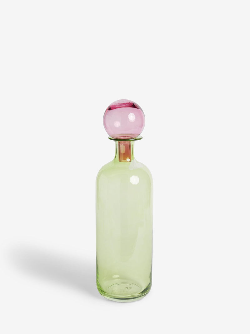 Rockett St George green/pink apothecary bottle 43cm, imported from the UK