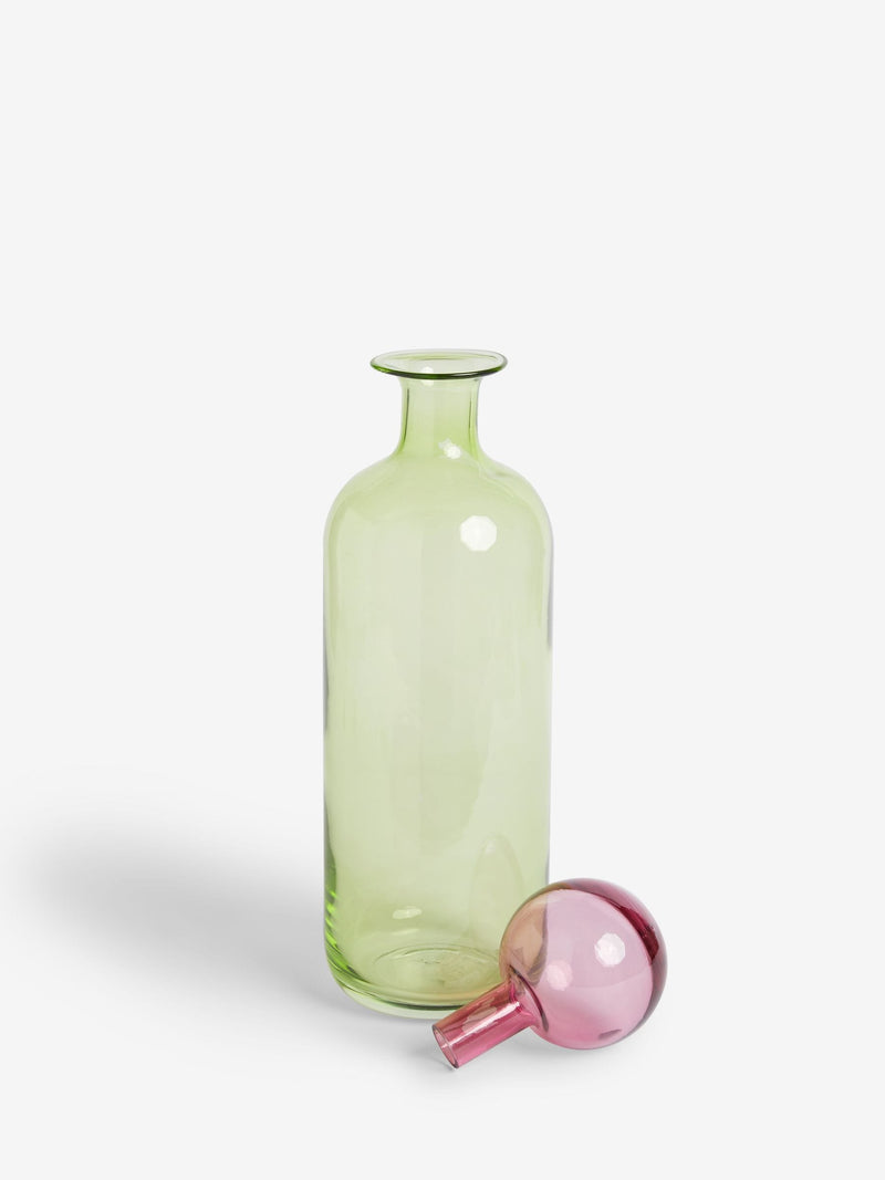 Rockett St George green/pink apothecary bottle 43cm, imported from the UK
