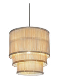 Searchlight Natural Trio three-tier bamboo ceiling light 40cm (British brand)