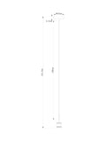 Cable kit with chrome brushed nickel finish, UK version