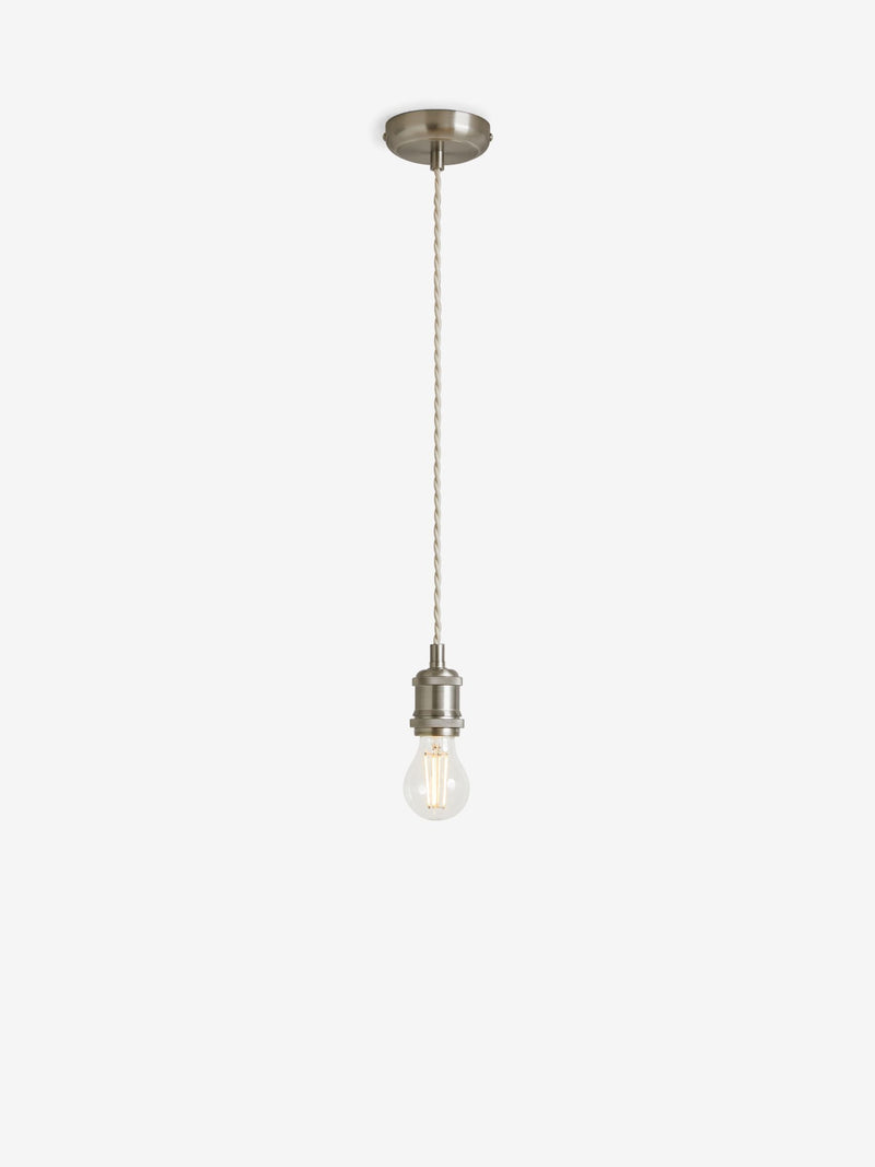 Cable kit with chrome brushed nickel finish, UK version