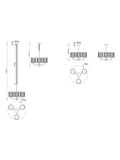 Brass Hertford ceiling light fitting with clear reeded glass (British brand)