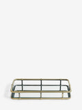 Rockett St George brass bamboo effect mirror tray (British brand)