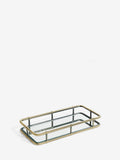 Rockett St George brass bamboo effect mirror tray (British brand)