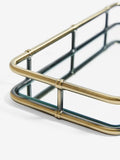 Rockett St George brass bamboo effect mirror tray (British brand)