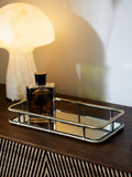 Rockett St George brass bamboo effect mirror tray (British brand)