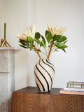 Rockett St George white/black swirl glass vase imported from the UK