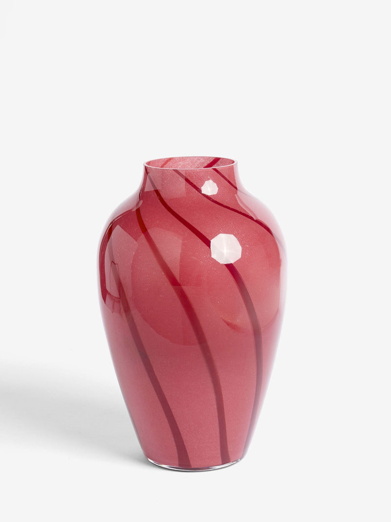 Rockett St George Pink Swirl Vase 33cm, imported from the UK