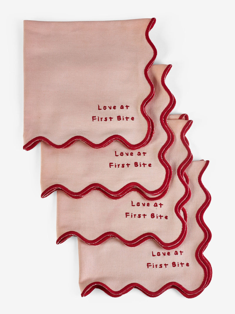 Rockett St George Pink Napkins set of 4, imported from the UK