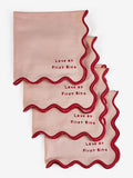 Rockett St George Pink Napkins set of 4, imported from the UK
