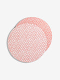 Nina Campbell coral pink cork backed placemats set of 4, imported from the UK