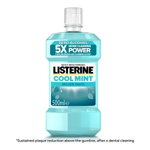 ASDA Listerine Essentials Milder Taste Cool Mint Munnskyll 500ml- Kjøp online hos McGrocer