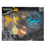 Jazwares Eevee Evolution Pack battle figures with Jolteon Vaporeon Flareon (British brand)