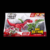 Robo Alive dino action T-Rex and Raptor combo pack, imported from the UK