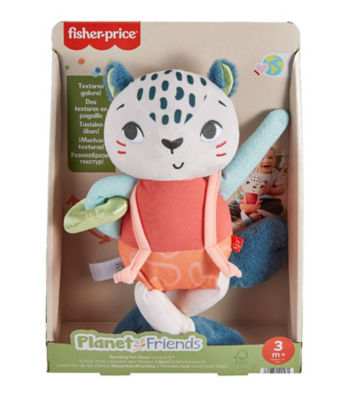 Fisher-Price Planet Friends Snow Leopard baby sensory toy (British brand)