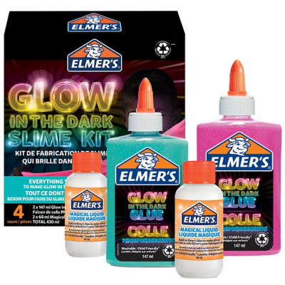 Elmer's glow in the dark slime kit 4 piece - British product