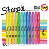 ASDA Sharpie Pocket Highlighters Assorted Fluorescent Ink Colours Highlighter Pens 12 Count- Buy online at McGrocer