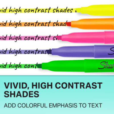 Sharpie Pocket Highlighters 12 pack assorted chisel tip (British brand)