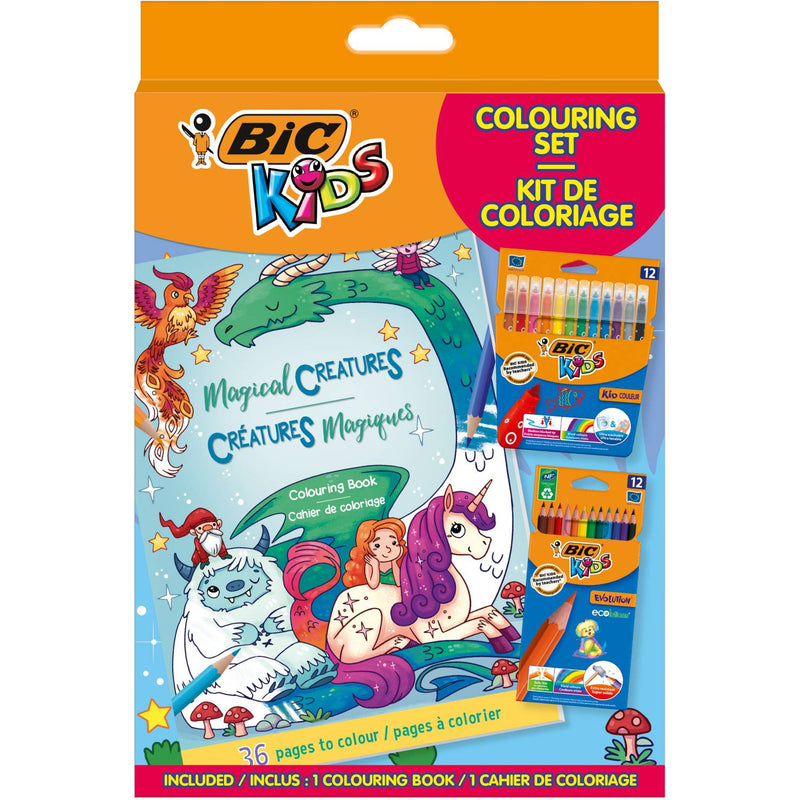 BIC Kids Magical Creatures colouring set - British product