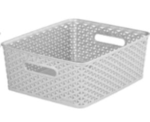 Curver My Style Medium Rectangular Grey storage basket 13L - British product