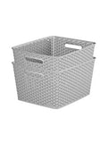 Curver rectangular grey storage basket 18L - British product