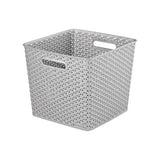 Curver My Style Cube Aufbewahrungskorb, grau, 25 l