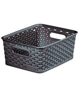 ASDA Curver My Style Small Rectangular Storage Basket Anthracite 8L- Buy online at McGrocer