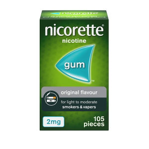 Chewing-gum Original 2mg Nicorette Nicotine 105 Morceaux (Aide pour arrêter de fumer)