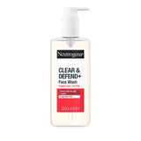 Neutrogena Clear & Defend+ Facial Wash for spot-prone skin 200ml, imported from the UK
