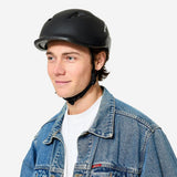 Decathlon 100 adult cycling helmet in black - British product