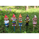 George Home gnome garden stakes 5 pack 3x2.5x17.5cm (British brand)