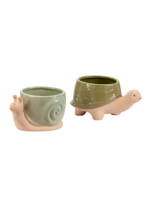 George Home ceramic planter snail or turtle 15.2x11.6x18.7cm, imported from the UK