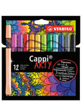 Stabilo Cappi ARTY fibre-tip pens assorted 12pk (British brand)