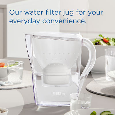 Brita Marella Water Filter Jug White (2.4L) With 1 MAXTRA PRO All-in-1 Water Filter Cartridge