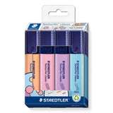 Staedtler Textsurfer pastel highlighters pack of 4, UK version