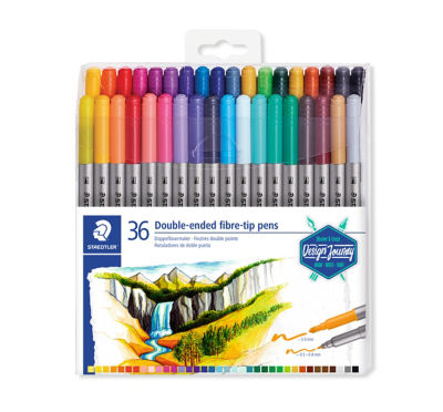 Staedtler double-ended fibre-tip pens pack of 36 - British product
