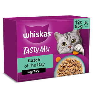 Whiskas Catch of the Day cat food pouches 12 x 85g (British brand)