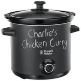 Russell Hobbs chalkboard slow cooker Matt Black 3.5L imported from the UK