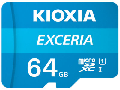 Kioxia MicroSD Card with adapter 64GB, UK version
