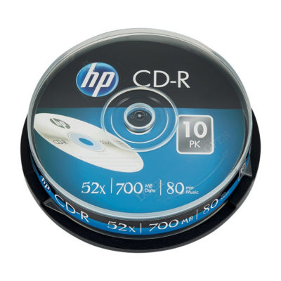 HP CD-R 10pk blank recordable CDs, UK version
